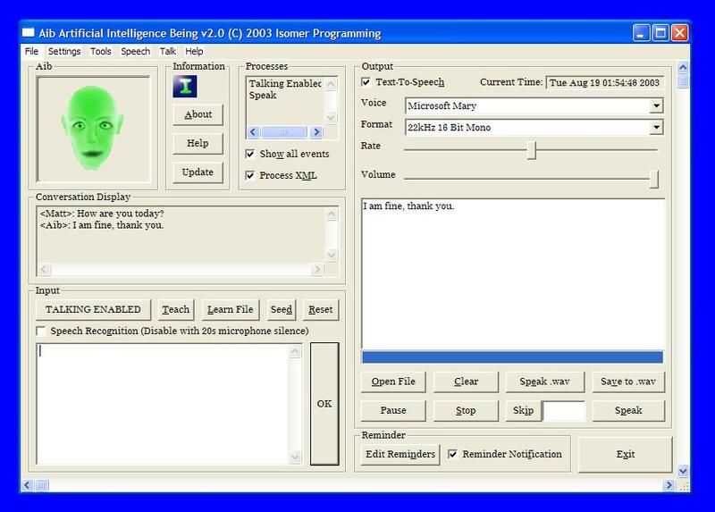 AIB Artificial Intelligence Being 2003 Screenshot